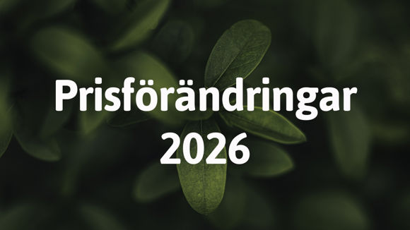 Text prisförändringar 2026 på bakgrundsbild med inzoomat lingonris