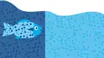 Illustration av fisk i vatten