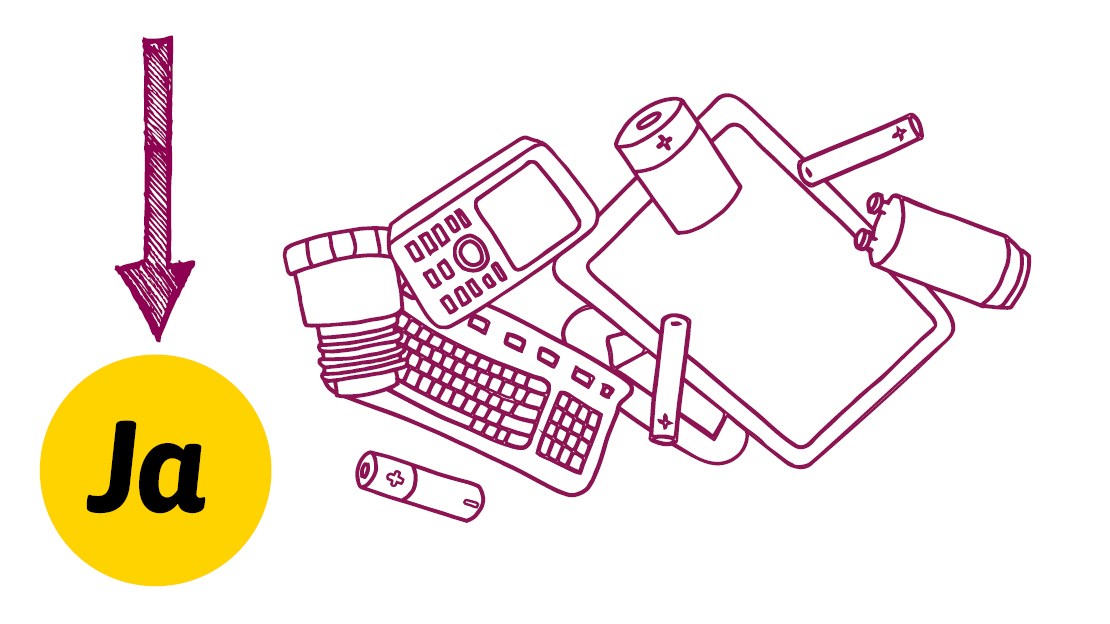 Illustration av metallavfall till retur