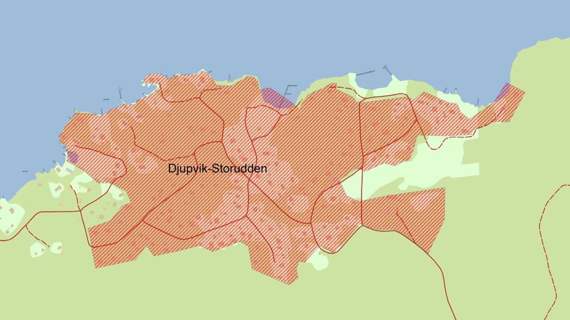 karta över Djupvik Storudden.