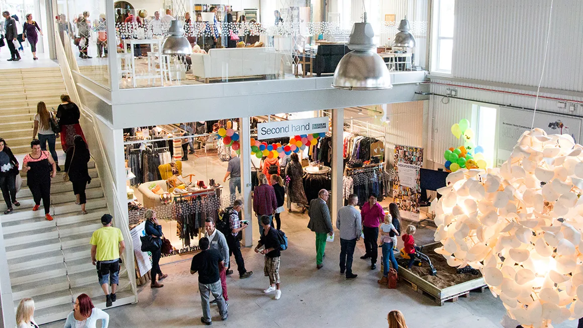 Entrén på ReTuna sedd uppifrån