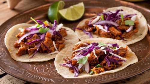 Tacos med pulled pork.