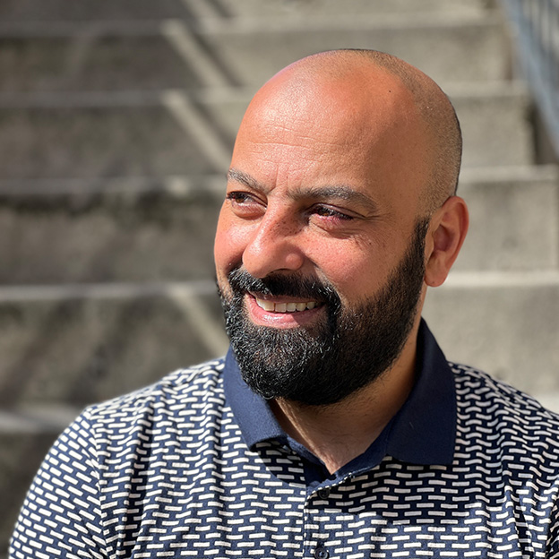 Bild på Moahamd Allatif, ordförande i föreningen Starka Händer