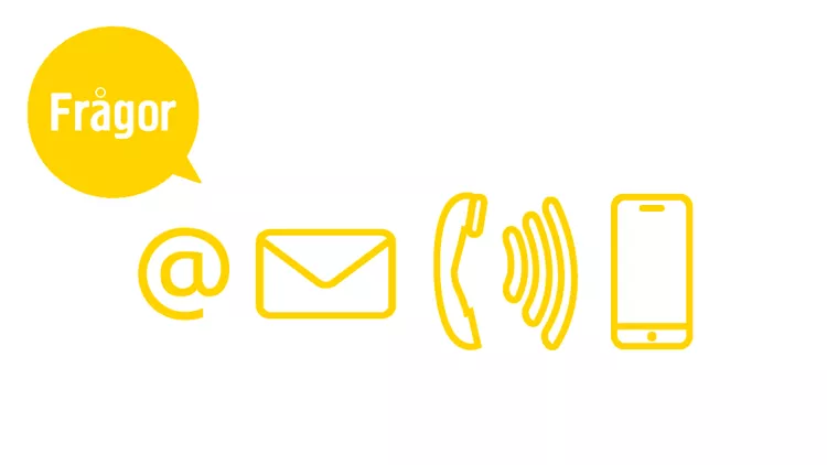 Ikoner för olika kontaktvägar.