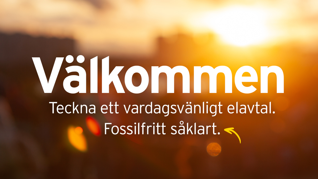 Välkommen teckna ett vardagsvänligt elavtal.