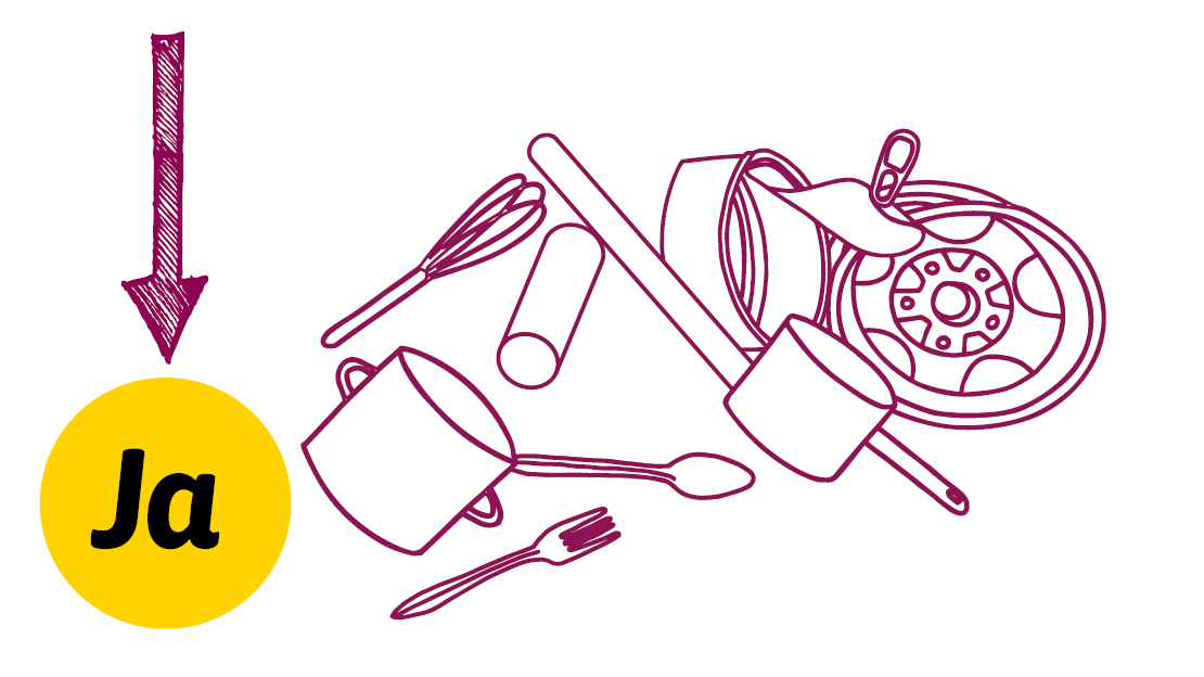 Illustration av elavfall till retur